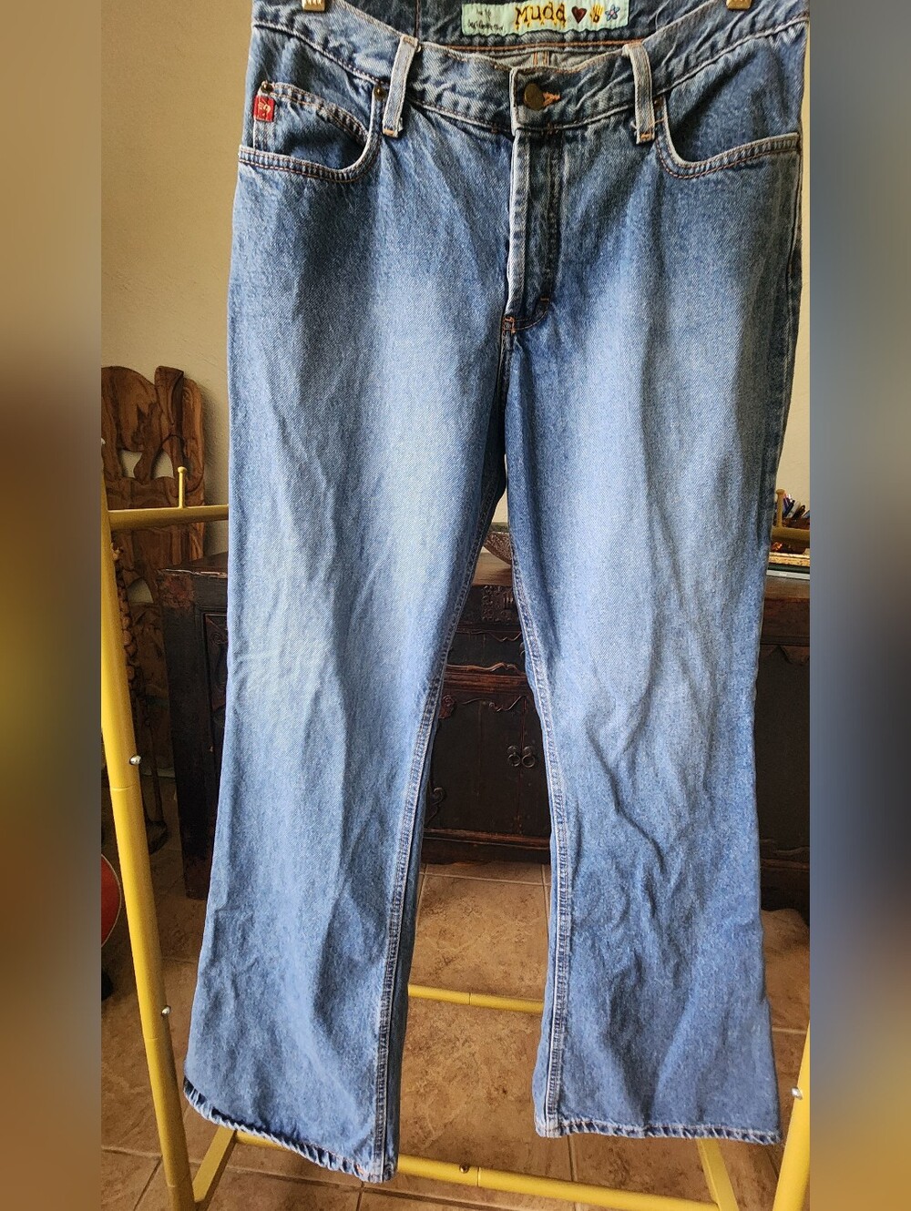 Vtg Y2K Original MUDD Flare Jeans Rigid Denim Vtg Size 13